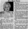 Mary Jane (Cash) Noyes obituary