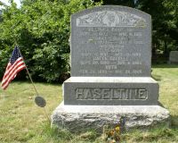 William & Carrie (McNeil) Haseltine monument