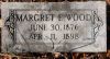 Margvaret Elizabeth (Noyes) Wood gravestone