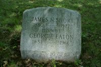 James N. & Georgie (Eaton) Short gravestone