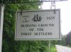 Burying Ground of the First Settlers street sign